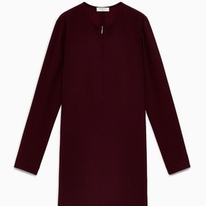 Aritzia - Hirst Dress - Maroon - Size XS - long sleeve mini dress